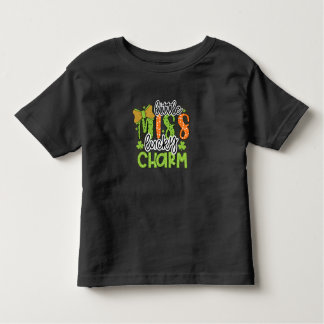 St Patricks Day Little Miss Lucky Charm Kleinkind T-shirt