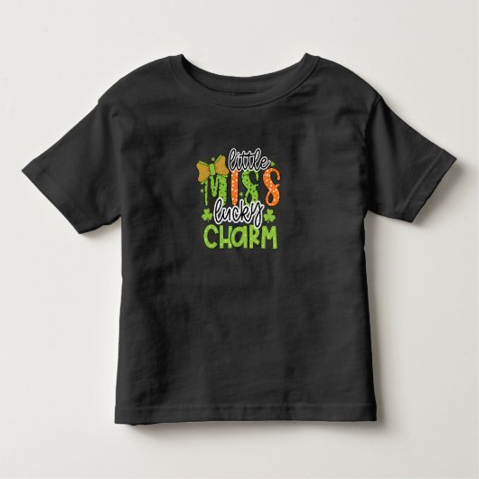 St Patricks Day Little Miss Lucky Charm Kleinkind T-shirt (Vorderseite)