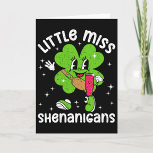 St Patricks Day Little Miss Shenanigans Shamrock G Karte
