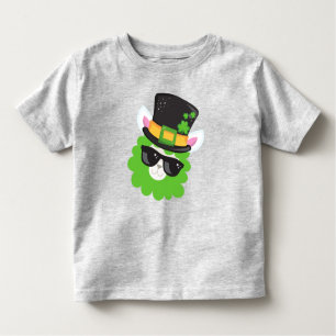 St. Patrick's Day, Llama, Alpaca, Leprechaun Hat Kleinkind T-shirt