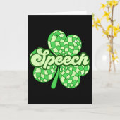 St Patricks Day Logopäde Logopädie Karte (Gelbe Blume)