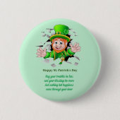 St. Patrick's Day Lprechaun Button (Vorderseite)