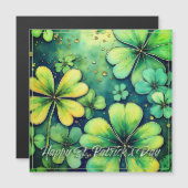 St. Patrick's Day Luck - Aquarellbilder 🍀 ✨ Magnetkarte (Vorne/Hinten)
