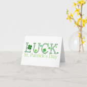 St. Patrick's Day Luck Note Card Karte (Gelbe Blume)