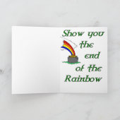 St. Patrick's Day Luck of the Irish Card Karte (Innenseite)