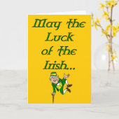 St. Patrick's Day Luck of the Irish Card Karte (Gelbe Blume)