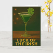 St. Patrick's Day Luck Of The Irish Clover Martini Karte (Gelbe Blume)