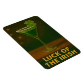 St. Patrick's Day Luck Of The Irish Clover Martini Magnet (Rechte Seite)