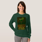 St. Patrick's Day Luck Of The Irish Clover Martini T-Shirt (Vorne ganz)