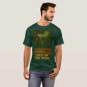 St. Patrick's Day Luck Of The Irish Clover Martini T-Shirt (Vorne ganz)