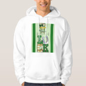 St. Patricks Day "LUCK" Tee Shirt Hooded for Men (Vorderseite)