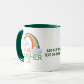 St Patrick's Day Luckiest Lehrer je Regenbogen Tasse (Vorderseite Links)