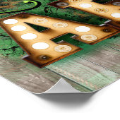 St. Patrick's Day Lucky AF Irish Marquee Lights Poster (Ecke)