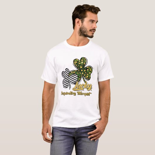St Patrick's Day Lucky Atemtherapeut Clove T-Shirt (Vorne ganz)