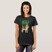 St Patrick's Day Lucky Beagle Mom T-Shirt (Vorne ganz)