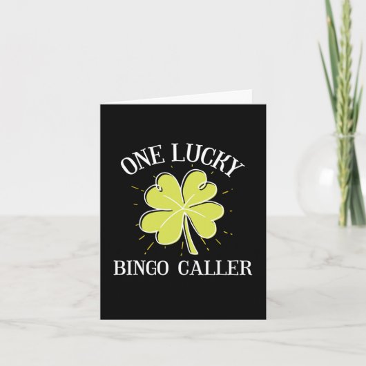 St Patricks Day Lucky Bingo Caller Gift Karte (Vorderseite)