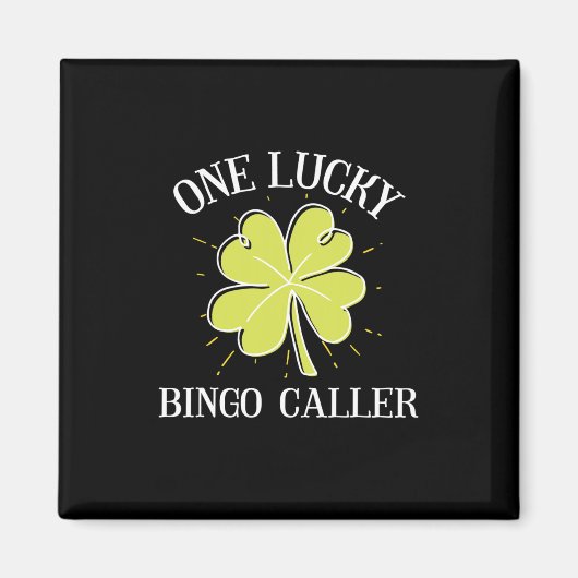 St Patricks Day Lucky Bingo Caller Gift Magnet (Vorne)