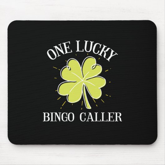 St Patricks Day Lucky Bingo Caller Gift Mousepad (Vorne)