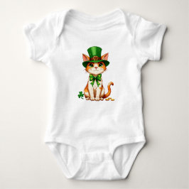 St. Patrick's Day Lucky Cat Baby Strampler