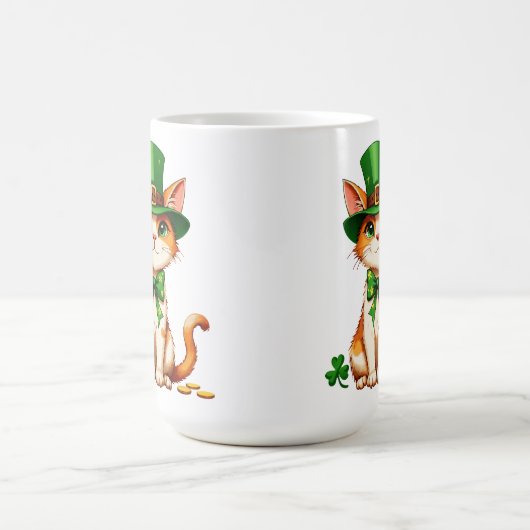 St. Patrick's Day Lucky Cat Kaffeetasse (Mittel)
