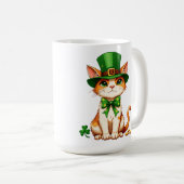 St. Patrick's Day Lucky Cat Kaffeetasse (VorderseiteRechts)