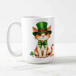 St. Patrick's Day Lucky Cat Kaffeetasse