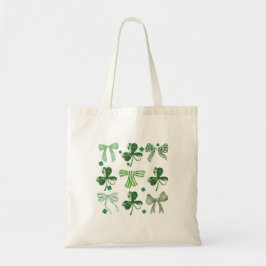 St. Patrick's Day Lucky Clover and Bow Tragetasche
