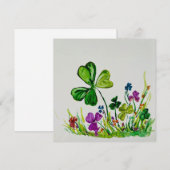 St Patrick's Day Lucky Clover Feiertagskarte (Vorne/Hinten)