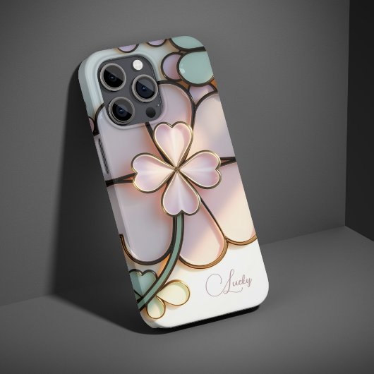 St Patricks Day Lucky Clover Festhalten Glas-Effek Case-Mate iPhone Hülle