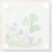 St Patrick's Day Lucky Clover Glasuntersetzer (Rückseite)