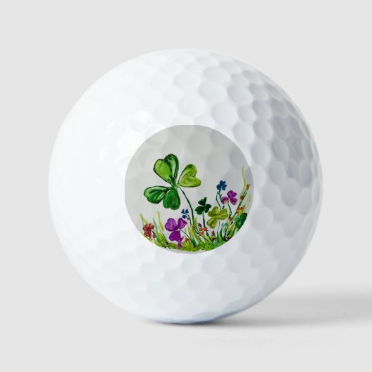 St Patrick's Day Lucky Clover Golfball (Vorderseite)