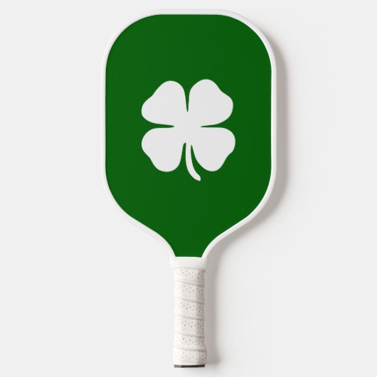 St Patricks Day Lucky Clover Green Strip Irish Pickleball Schläger (Vorderseite)