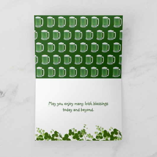St. Patrick's Day Lucky Clover Karte (Innenseite)