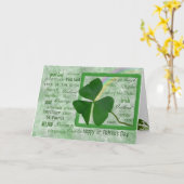 St. Patrick's Day Lucky Clover Karte (Gelbe Blume)