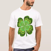 St Patricks Day Lucky Clover T-Shirt (Vorderseite)