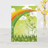 St. Patrick's Day Lucky Clovers Kleeblatt irisch Karte (Gelbe Blume)