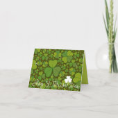 St. Patrick's Day Lucky Clovers Kleeblatt irisch Karte (Vorderseite)