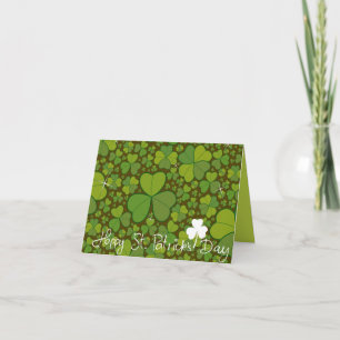 St. Patrick's Day Lucky Clovers Kleeblatt irisch Karte