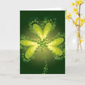St. Patrick's Day Lucky Clovers Kleeblatt irisch Karte (Gelbe Blume)