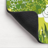 St. Patrick's Day Lucky Clovers Kleeblatt irisch Mousepad (Ecke)