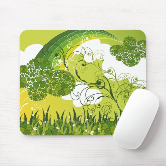 St. Patrick's Day Lucky Clovers Kleeblatt irisch Mousepad (Mit Mouse)
