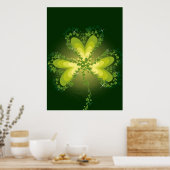 St. Patrick's Day Lucky Clovers Kleeblatt irisch Poster (Küche)