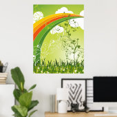 St. Patrick's Day Lucky Clovers Kleeblatt irisch Poster (Heimbüro)