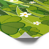 St. Patrick's Day Lucky Clovers Kleeblatt irisch Poster (Ecke)
