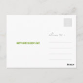 St. Patrick's Day Lucky Clovers Kleeblatt irisch Postkarte (Rückseite)