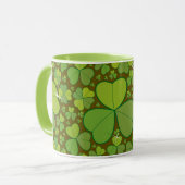 St. Patrick's Day Lucky Clovers Kleeblatt irisch Tasse (Vorderseite Links)