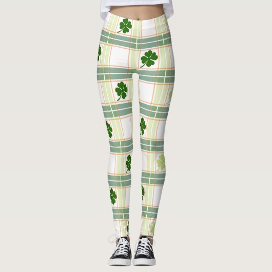 St. Patrick's Day Lucky Clovers Leggings (Vorderseite)