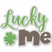 St. Patrick's Day, Lucky Clovers, Lucky Me Aufkleber (Vorderseite)
