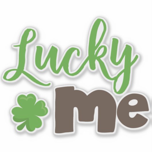 St. Patrick's Day, Lucky Clovers, Lucky Me Aufkleber (Vorderseite)