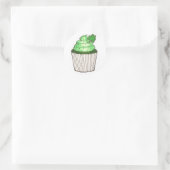 St. Patrick's Day Lucky Cupcakes Runder Aufkleber (Tasche)
